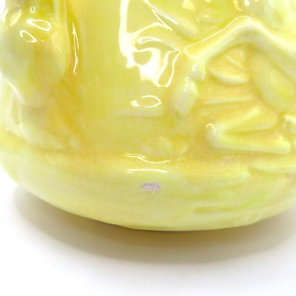 Vintage Yellow Relief Pitcher Cherubs Signed HEM ’77 “Tudir” Studio Pottery - Picture 11 of 14